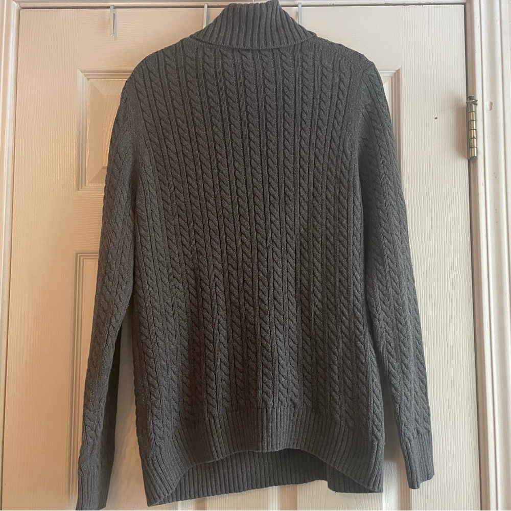 Amazon Essentials Large Gray Cable Knit Turtlenec… - image 8